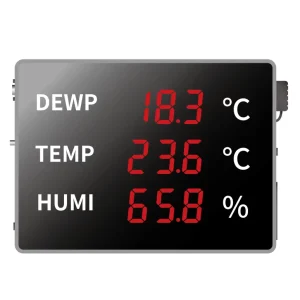 Huato Large LED Screen Temperature Board with New Energy Workshop Warehouse Data Recorder Temperature and Humidity Alarm