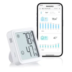 IBS-TH3 PLUS WiFi Thermometer Hygrometer Monitor for Bedroom Greenhouse Wine Cellar