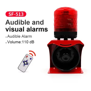 IP65 Waterproof Outdoor Sound and Light Alarm 110dB Strobe Siren DC12 24V AC220V Industrial Audible Visual Warning Alarm