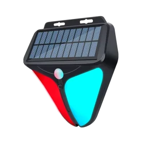 IP65 Waterproof Solar Motion Sensor Alarm Light 129dB Loud Siren Sound & Strobe Light Outdoor Security Wall Lamp for Garden