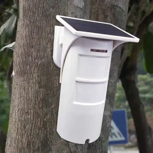 IP65 Waterproof Wireless Outdoor Passive Infrared and Microwave Intrusion Detector with Solar Charging