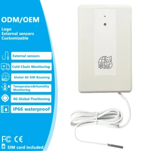 IP66 ABS Temperature and Humidity Sensor with Remote Data Logger and External Probe for Data Center, Server Room, and Industrial Use