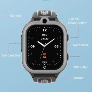 IP67 Waterproof Android 8.1 4G Kids GPS Smart Watch with Two-Way Calling, Video Calling, WiFi and SIM Support