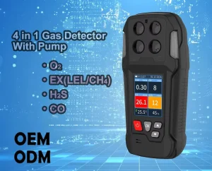 IP67 Waterproof Industrial Pumb 4-in-1 Gas Leak Detector Alarm 3 Alarms Gas Analyzers