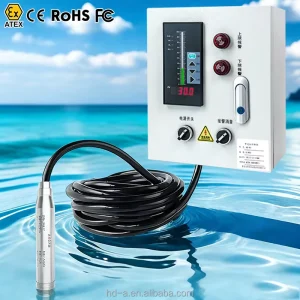 IP68 Deep Well Water Tank Submersible Liquid Level Transmitter 4 20mA Oil Tank Submersible Water Level Sensor With LCD Display