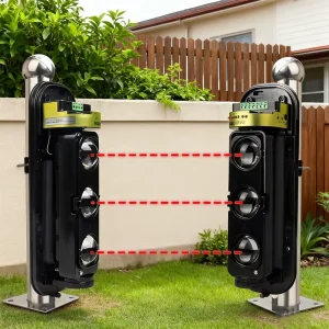 IR Beam Barrier 3-Beam 360° Coverage 50-250M Outdoor Anti-Intrusion Detector