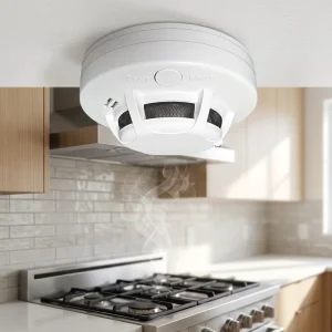 Independent Fire Smoke Alarm Sensor Detector 80dB Photoelectric ABS Plastic Monitor Home Security System Model SM30