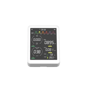Indoor Air Quality Monitor Temperature and Humidity Professional Wearable 9 In 1 4 Gas Wifi Voc Universal Analyzer