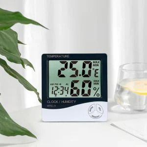 Indoor LCD Digital Temperature and Humidity Meter With Alarm Clock