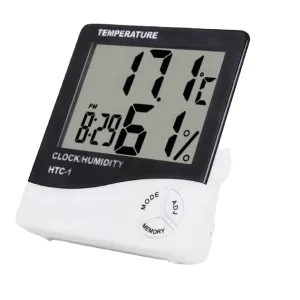 Indoor Room LCD Electronic Temperature Humidity Meter Digital Thermometer Hygrometer Weather Station Alarm Clock