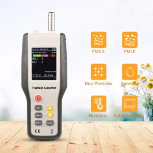 Indoor and Outdoor Air Quality Monitor PM2.5 Particle Counter Dust Pollution Detector Ht 9600