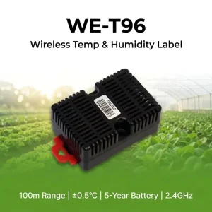 Industrial 2.4GHz Wireless Temperature and Humidity Sensor, IP68 Waterproof, WE-T96 IoT Transmitter for Cold Chain Warehouse Logistics