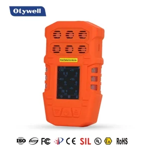 Industrial 6-in-1 Multi-Gas Monitor and Leak Detector for NH3, CH4, H2S, CO, CO2, and O2