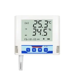 Industrial Digital WiFi Temperature & Humidity Alarm Sensor Data Logger with LCD Display Plastic OEM ODM Customizable