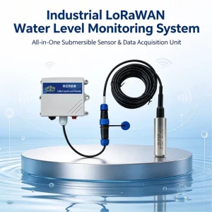 Industrial LoRaWAN Water Level Monitoring System IP68 All in One Submersible Level Sensor & DAU for Wastewater Reservoir