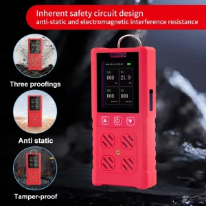 Industrial Portable Natural Diffusion H2S CO O2 Combustible Flammable Gas Leak Detector