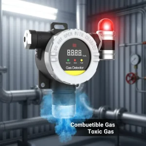 Industrial Wall-Mounted Fixed Gas Detector for Oxygen Methane Hydrogen Sulfide Carbon Monoxide CH4 O2 H2S CO