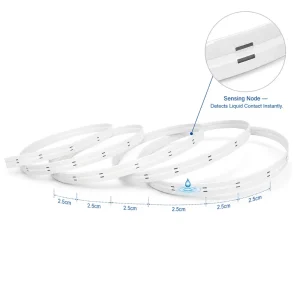 Industrial Water Leak Detection System Tuya Smart App 10m Detection Range Flexible Custom Length Flat PET Sensing Alarm