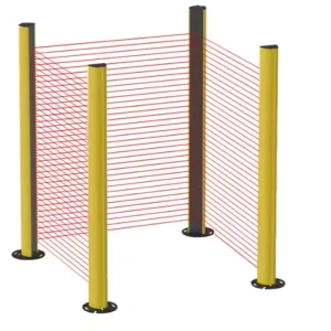 Infrared Electronic Security Barrier Alarm Device Area Safety Light Curtain Sensor Mirror Aluminum Alloy IP65