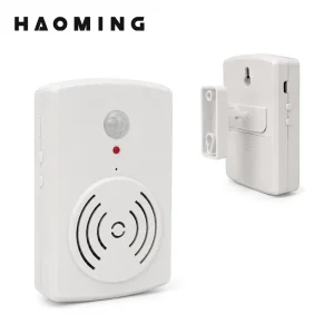 Infrared PIR Motion Activated Door Bell Alarm with Recordable Voice Prompt and MP3 Sound Player for Store Entrance