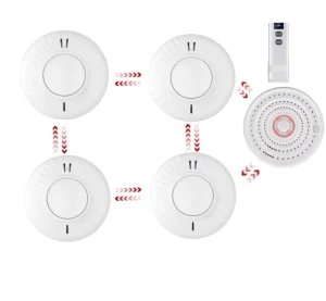 Interconnected Photoelectric Smoke Alarm AS3786 10-Year Battery EN14604 Smoke Detector
