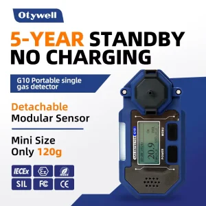 Interconnected Portable Gas Leak Detector Wireless Confined Space Propane LNG H2 Gas Monitor