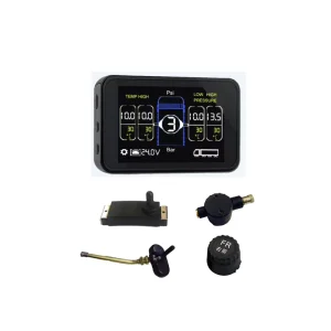 Internal External 200 PSI TPMS Tire Pressure Monitoring Sensor System for Truck Bus and Machine Shop Vehicles Up to 32 Tires