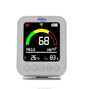 IoT Wall-Mounted WiFi Gas Monitor with SD Data Logger, PM2.5 Meter, Temperature and Humidity Detector for Home
