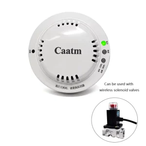 JT-CA349 Methane Gas Alarm ABS Gas Leak Detector with 220V Normally Open Solenoid Valve