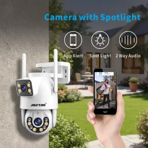 Jortan Yoosee 6MP WiFi CCTV Dual Lens PTZ Security Camera with Built in Mic Two way Audio Auto Track Mobile App Remote View