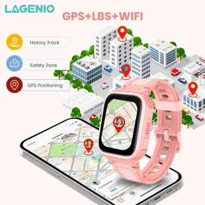 K10 Kids 4G Smartwatch with GPS, LBS, WiFi, SOS, 950mAh Battery, 1.8-Inch HD Display, Video Call and Voice Call
