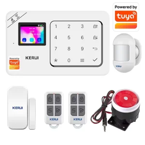 KERUI W181 Works with Tuya WiFi Home Security Alarm System GSM Door Sensor Motion PIR Detector Burglar Alarm Wireless Anti Theft