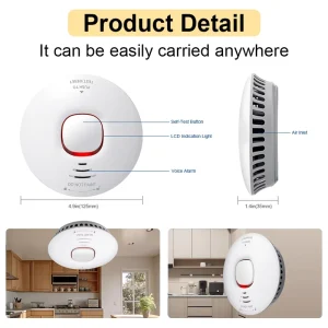 KMV 217 Standard Smoke Alarm Quick Response Photoelectric Smoke Detector Wireless Fire Alert Sensor For US Residential
