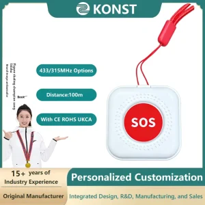 KONST SOS Emergency Button Alarm One key Pantic Button for Medical Infusion & Transfusion Alarm Personal Emergency Alert System