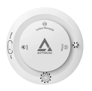 Keminrui UL217 UL2034 Tested 3 in 1 Smoke Carbon Monoxide & Heat Detector With Electrochemical Sensor 85DB Alarm White