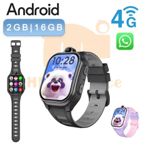 Kids 4G Android with GPS+AGPS+WIFI+LBS Location 2G+16GB Rotating Camera Video Call SOS Baby Watches Card Smartwatch Children