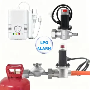 Kitchen Cooking Gas Leak Detector Gas Solenoid Valve Linkage Gas Leak Protection LPG Detection
