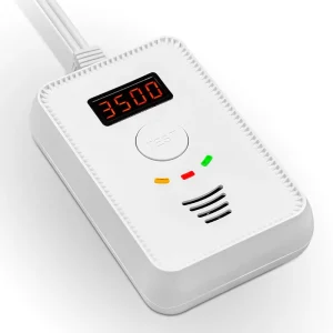 Kitchen LPG Leak Detector with Voice Alarm, Display, and Automatic Shut-Off Valve