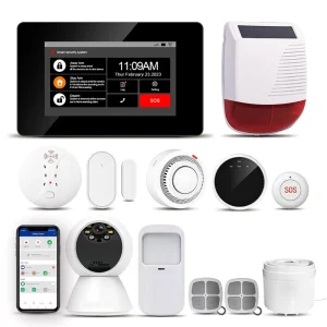Kooyii Smart Home Security Alarm System 4.5 Inch Touch Screen 4G WiFi Intruder Alarm System Real time Alert