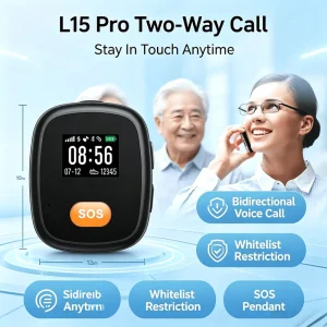 L15 Pro 4G GPS Anti Lost Pendant GPS Tracker BLE5.0 Indoor & Outdoor Positioning One Click SOS Safety Alarm for Dementia Elderly