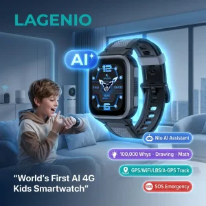 LAGENIO 4G AI Kids Smart Watch Global SIM Card GPS WIFI LBA A GPS Tracking SOS IP68 Video Call CE Smart Watch for Kids