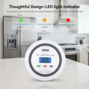 LCD Display Best Seller Smoke & Carbon Monoxide Detector with 10 Year Battery Life Standalone CE Certified 85dB Alarm