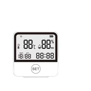 LCD Display Temperature Humidity Sensor Alarm Smart Home Environment Detector