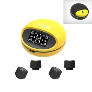 LCD Solar TPMS Sensor 315 and 433MHz Circular Mini Tire Pressure Monitoring System