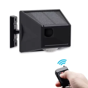 LED Solar Alarm Lamp for Home Yard Outdoor with Remote Control Motion Sensor Security Siren Detector