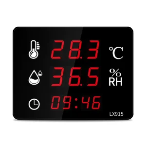 LED Wall Mounted Temperature Humidity Meter Digital Thermometer Hygrometer OEM ODM Home Monitoring Laboratory Factory Warehouse