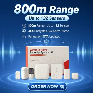 LHD8100 4G LTE IP WiFi Burglar Alarm System 800M 868mhz Long Range Distance with Camera Integration
