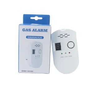 LHGS01 Digital Display LPG Natural Gas Town Gas Leakage Alarm Detector Photoelectric Sensor for Kitchen Use EU US Plug