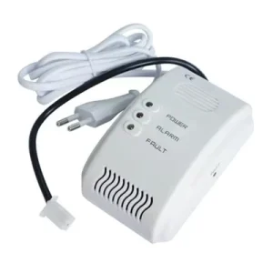 LPG Gas Leak Alarm Detector with Sound Alarm Emergency Shut Off Brass Electro Valve
