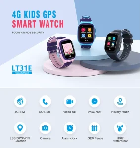 LT31E Children’s Smart Watch Phone Call Anti Lost GPS AGPS LBS WIFI Tracking 2G 3G 4G Android IP67